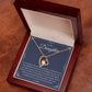 Heart Pendant Necklace w/ message - Gift for Daughter - Silver & Gold