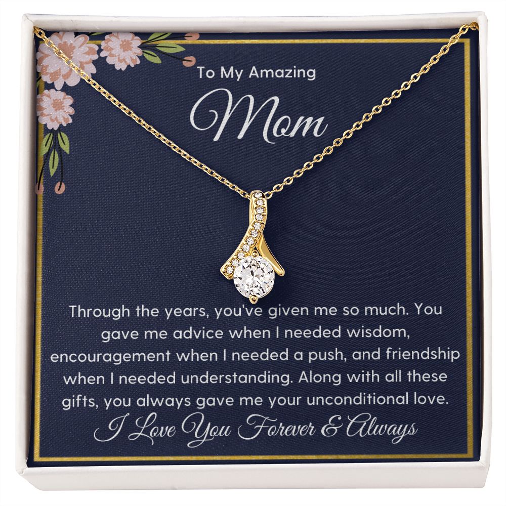 To My Mom - Alluring Beauty Necklace Gift for Mom