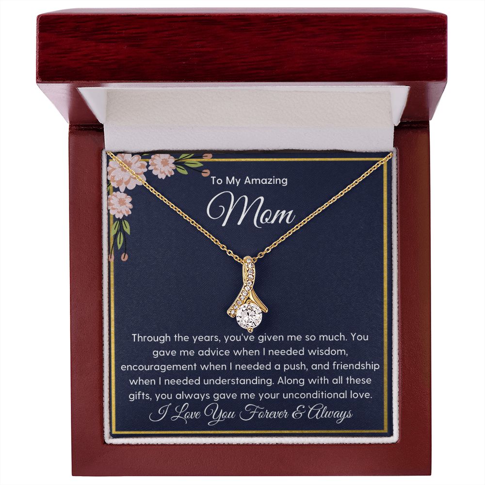 To My Mom - Alluring Beauty Necklace Gift for Mom