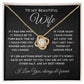 To My Wife - Love Knot Necklace w/ Message Card