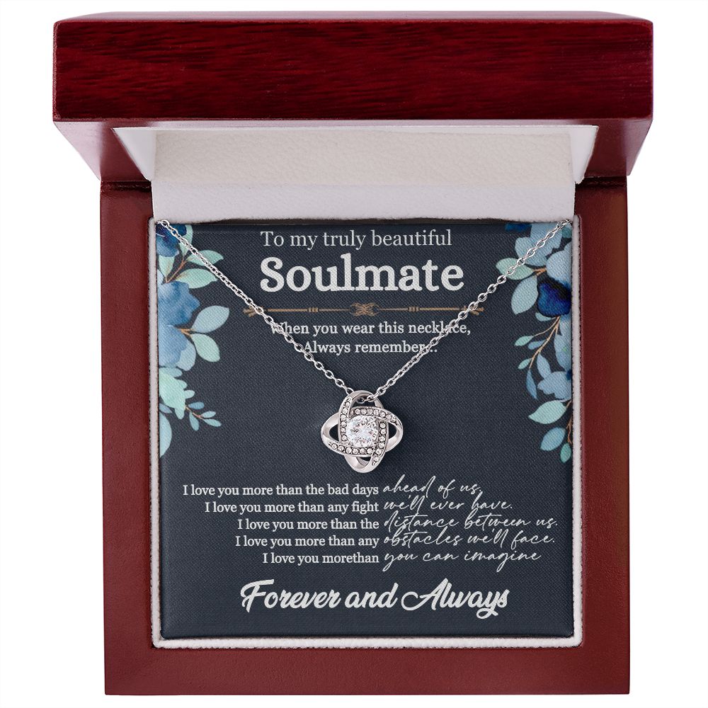 Soulmate - Love Knot Pendant Necklace - Gift for Wife/Girlfriend