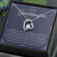 To My Granddaughter - Connected Hearts Pendant Necklace - Gold Or Silver